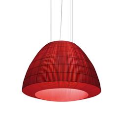Závěsné světlo Axo light Bell, červená látka, původní cena 26 121,- Kč, nová cena 13 061,- Kč. K dispozici 1 ks